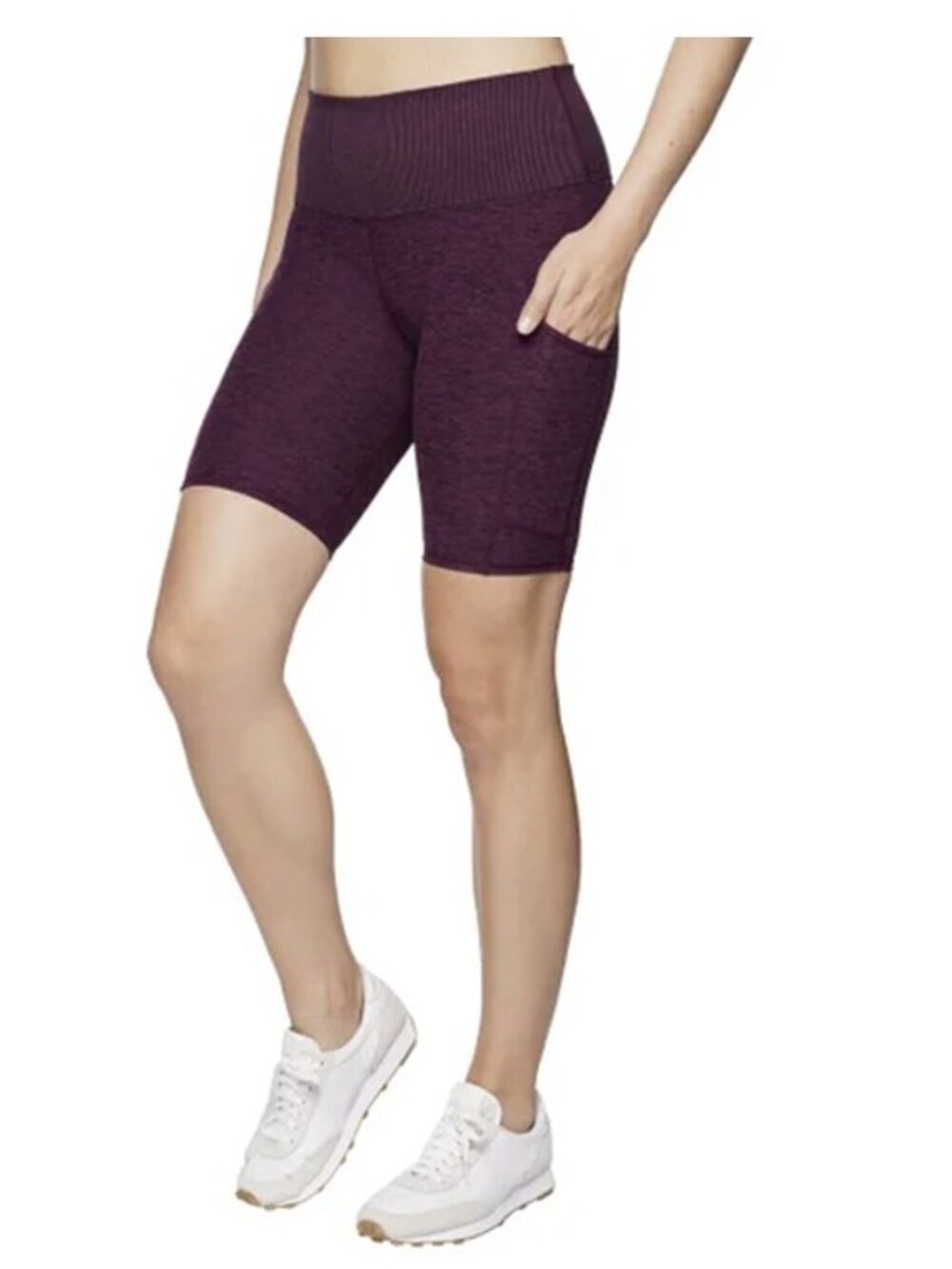 Kirkland Signature Ladies' High Waist Side Pocket Active Bike Shorts New Size S